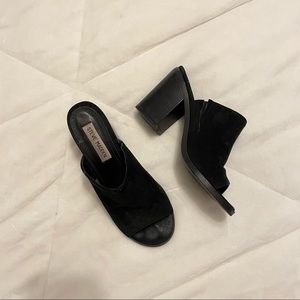 Steve Madden Black Mules